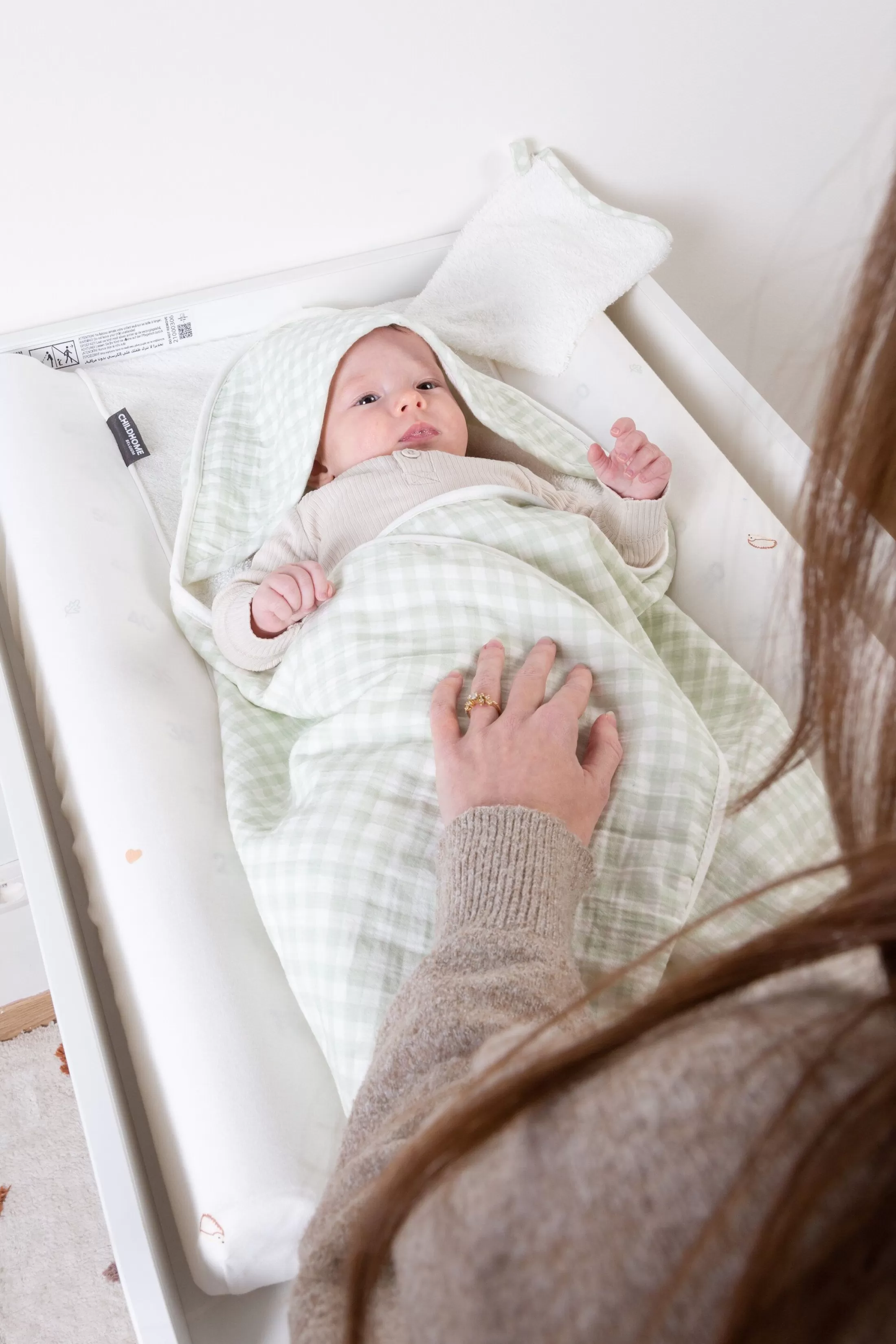 Cheap Cape De Bain + Gant - 80x80 Cm - Jersey - Forêt - Mousseline Capes De Bain