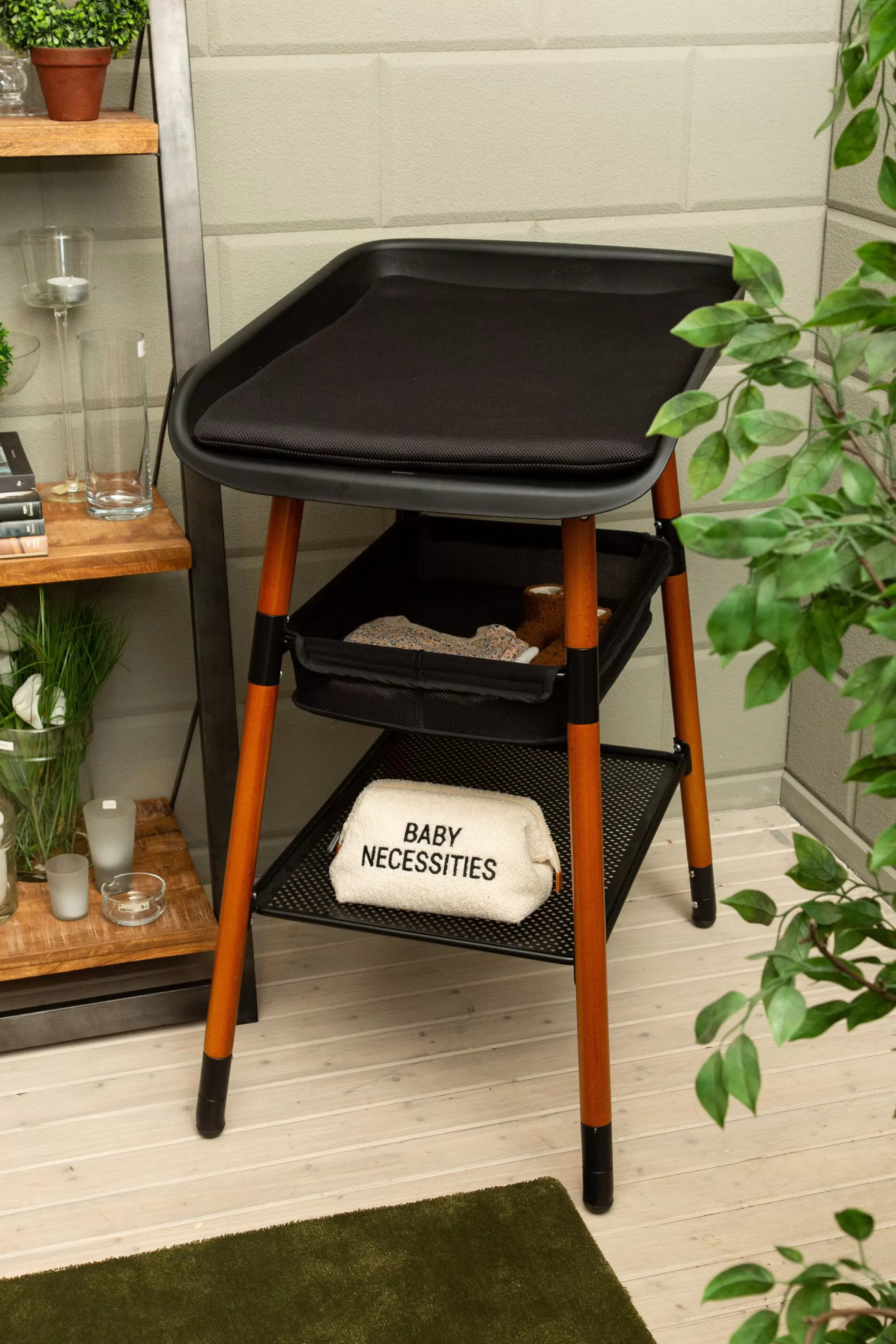 Clearance Evolux Table à Langer - Noyer / Noir Tables À Langer