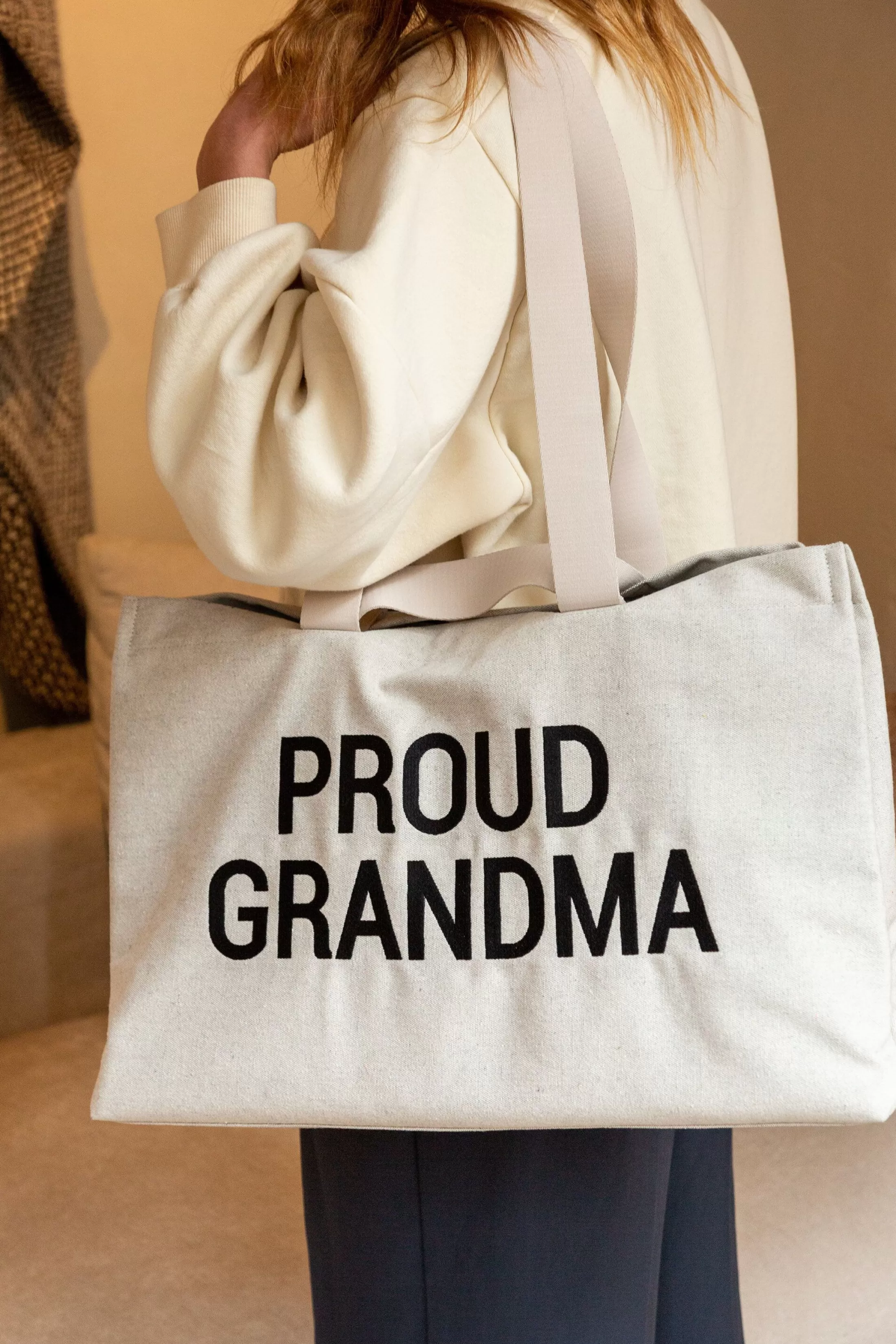 Online Grandma Bag - Toile - Ecru Grandparents Bag | Grandparents Bag