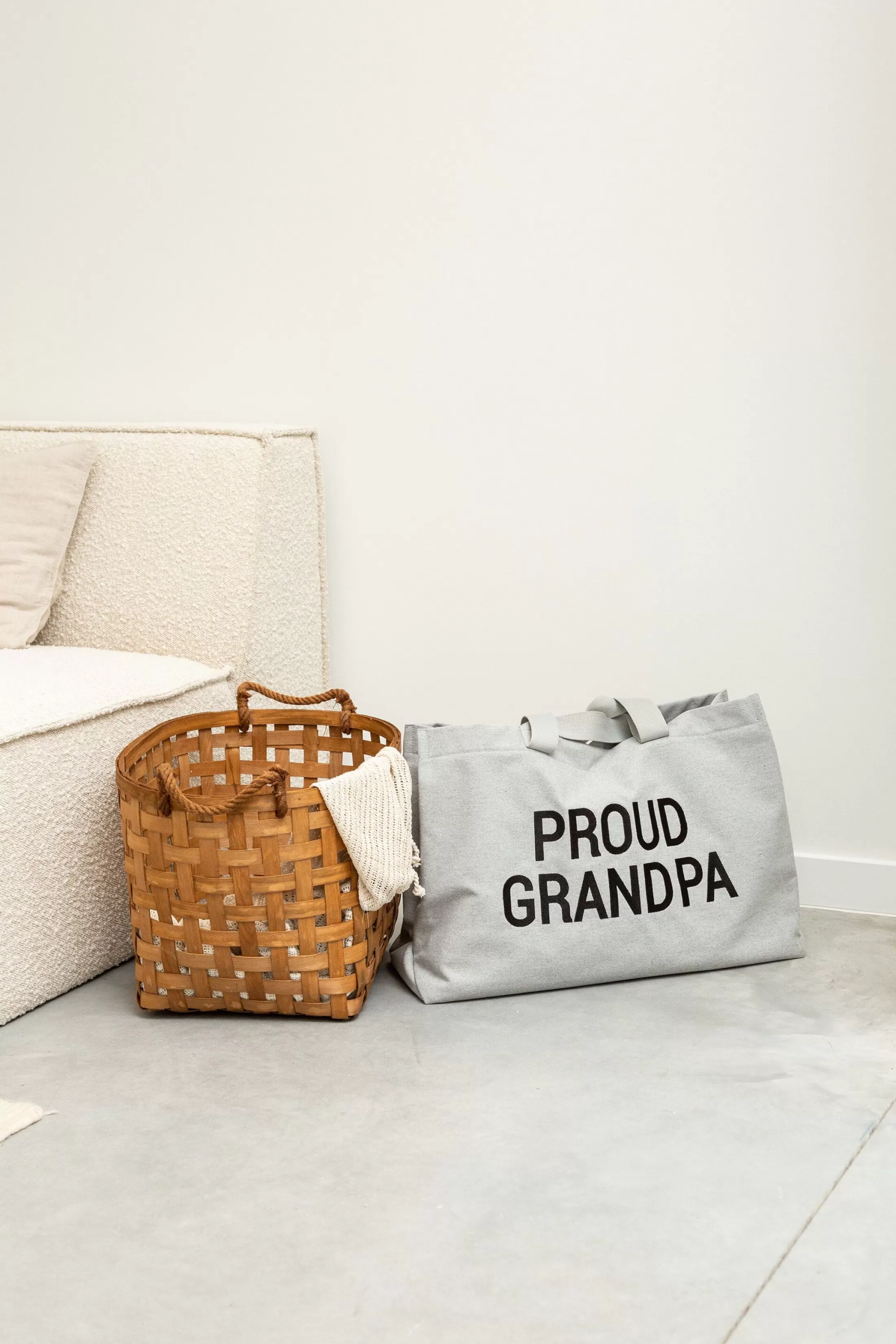 Cheap Grandpa Bag - Toile - Gris Grandparents Bag | Grandparents Bag