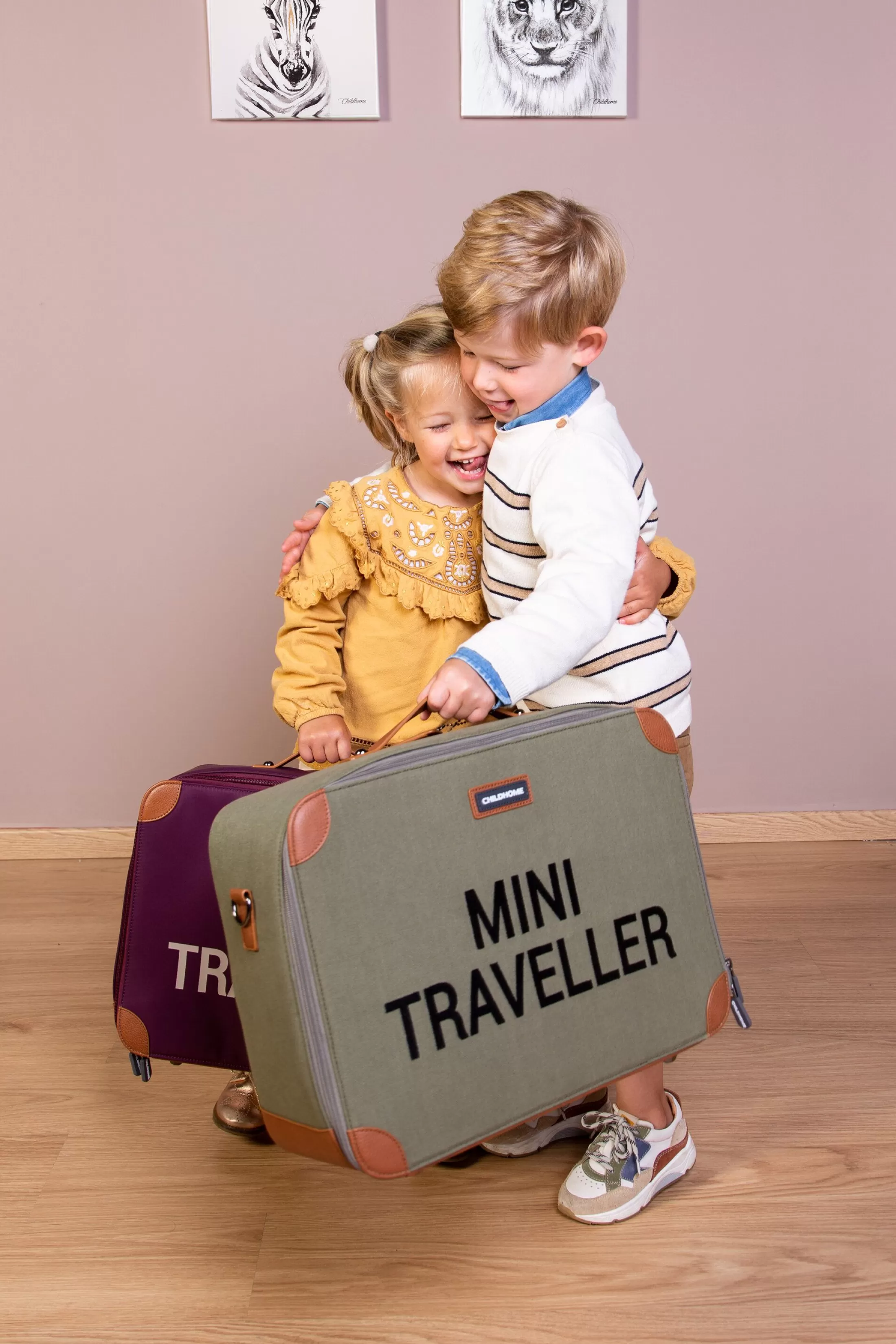 mini_traveller_valise_enfant__toile__kaki_8.webp Sale Mini Traveller Valise Enfant - Toile - Kaki Kids Bags | Kids Bags