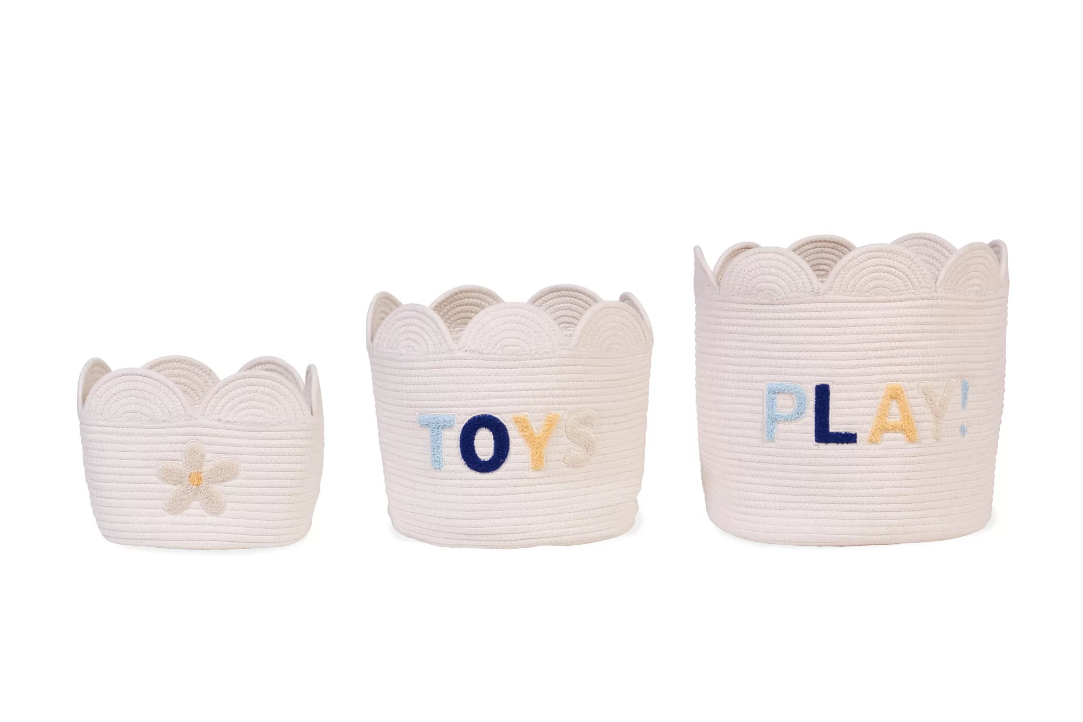 Cheap Panier fleur - 30x30x30cm - Corde De Coton - Ecru Paniers De Rangement