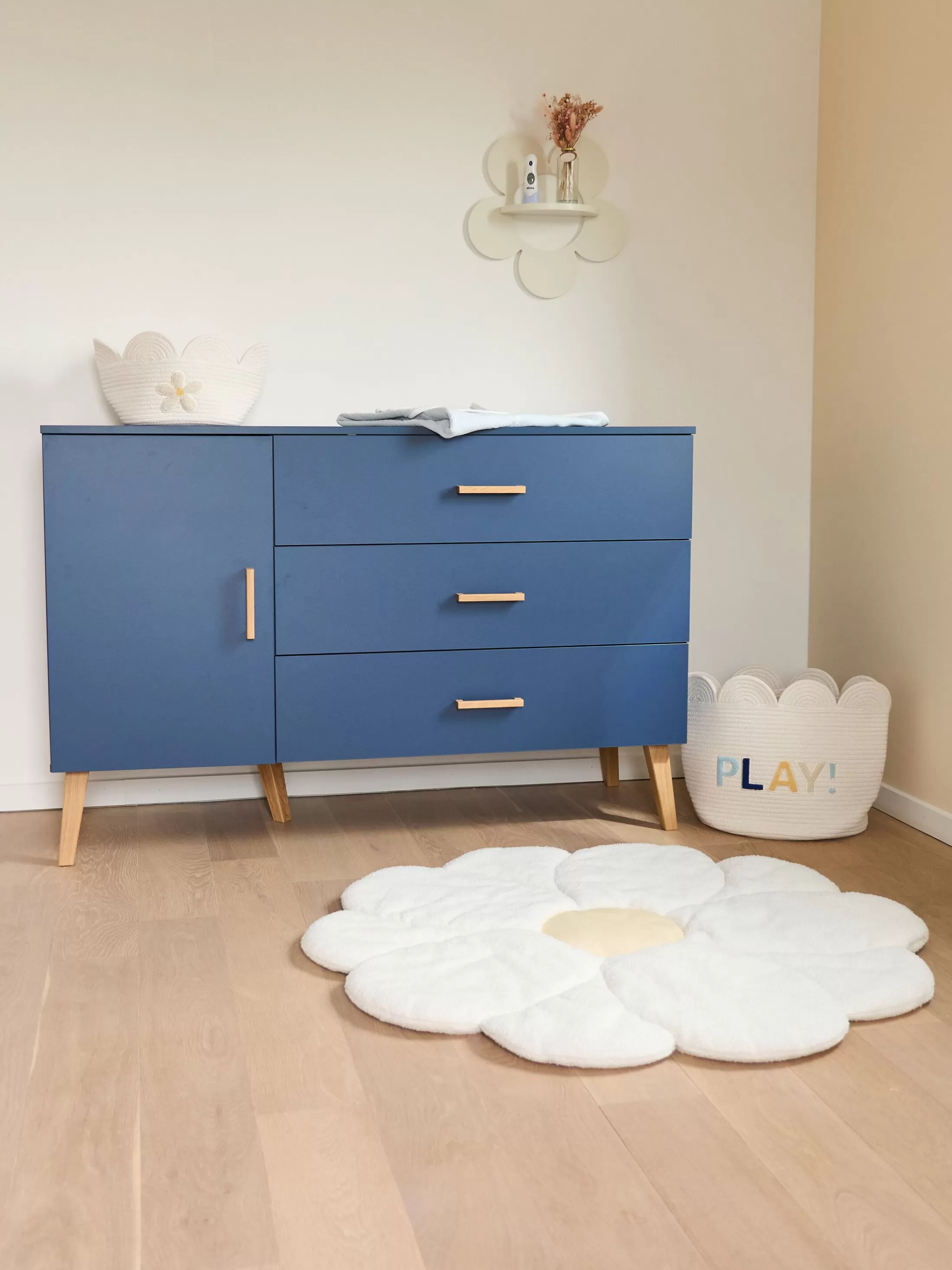 Cheap Panier fleur - 35x35x35cm- Corde De Coton - Ecru Paniers De Rangement